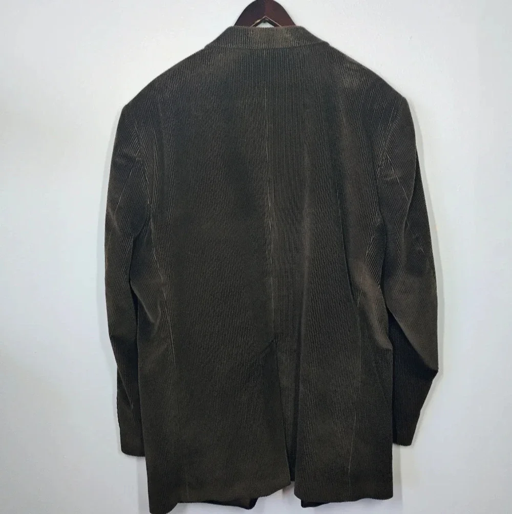 Meeting Street Chocolate Brown Corduroy Blazer Jacket‎ Academia Size 46 Long